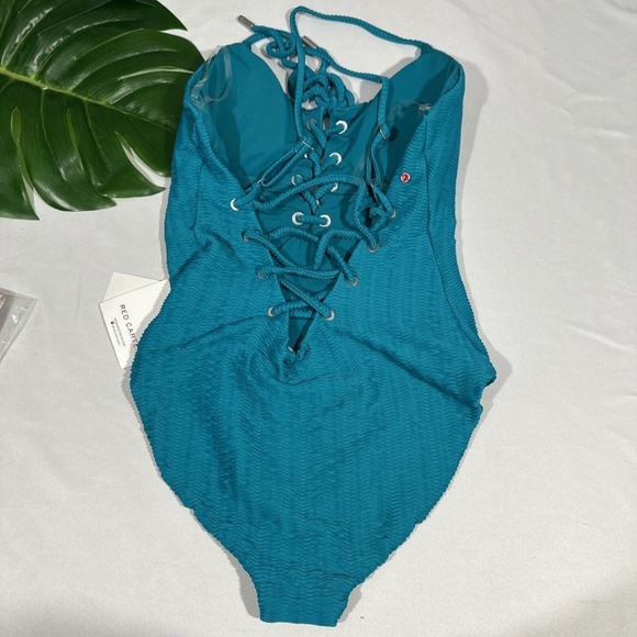 NWT $158 Red Carter [ Medium‎ / 8 US ] The Wave Lace Up One Piece Swimsuit - Picture 9 of 13